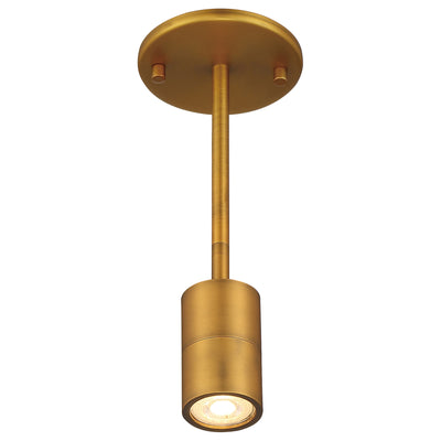 1 Light LED Wall Or Ceiling Spotlight, 500 Lumens, 6W, 3000K, 120V, Antique Brushed Brass Finish, Cafe Dual Mount Collection