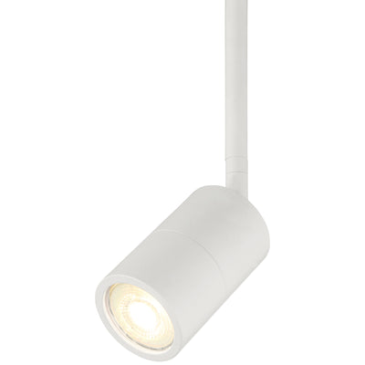 1 Light LED Wall Or Ceiling Spotlight, 500 Lumens, 6W, 3000K, 120V, Matte White Finish,Cafe Dual Mount Collection