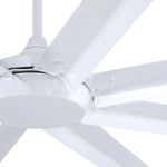 Widespan 100" 8-Blade Industrial Ceiling Fan, White Finish
