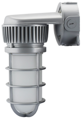 LED Vapor Tight Jelly Jar, 20W, 1,713 Lumens, 120-277V, 3000K or 4000K CCT, Wall or Ceiling Mount