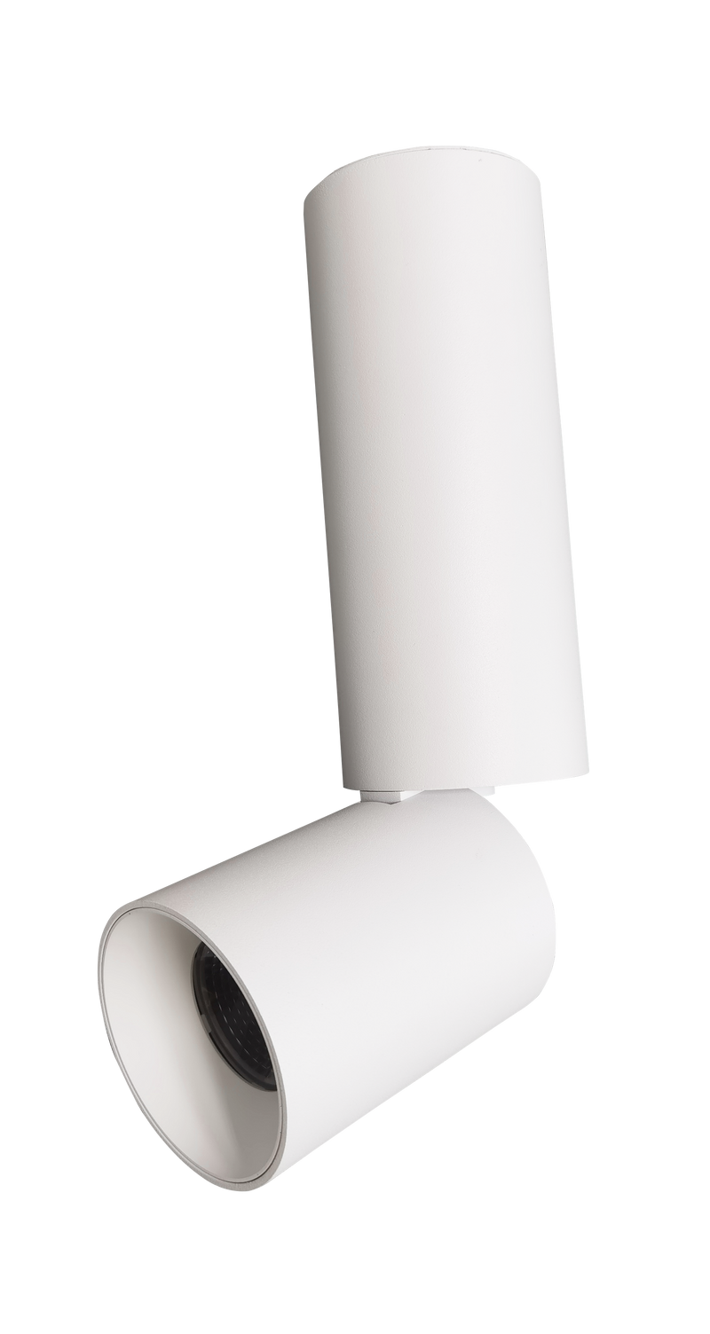 2" LED Adjustable Architectural Cylinder Light Fixture, 1080 Lumens, 12W, CCT Selectable, 120-277V, Black or White Finish