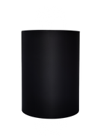 8 inch black LED architectural cylinder light fixture, matte finish, close-up view