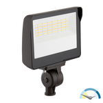 LED Flood Light, 5000 Lumen Max, Wattage and CCT Selectable, 120-277V, Integrated Photocell