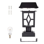 2PK Luna II Solar Post Cap/Pier Mount Light – Black