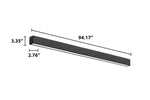 8 FT LED Direct/Indirect Suspended Acoustic Linear Fixture, 11,000 Lumen Max, Wattage and CCT Selectable, 120-277V, Dark Gray, Gray, or Royal Blue Finish