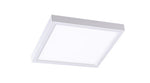 6PK 7" LED Square Edge Lit Ceiling Light, 15W, CCT Selectable, 120V, Black or White