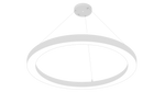 36" LED Round Direct/Indirect Pendant Light, 8000 Lumen Max, Wattage and CCT Selectable, 120-277V, White or Black Finish