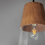Carpenter 10" Mini Pendant, Walnut / Black