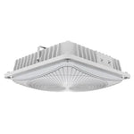 LED Canopy Light, 7318 Lumen Max, Wattage and CCT Selectable, 120-277V, Black or White Finish
