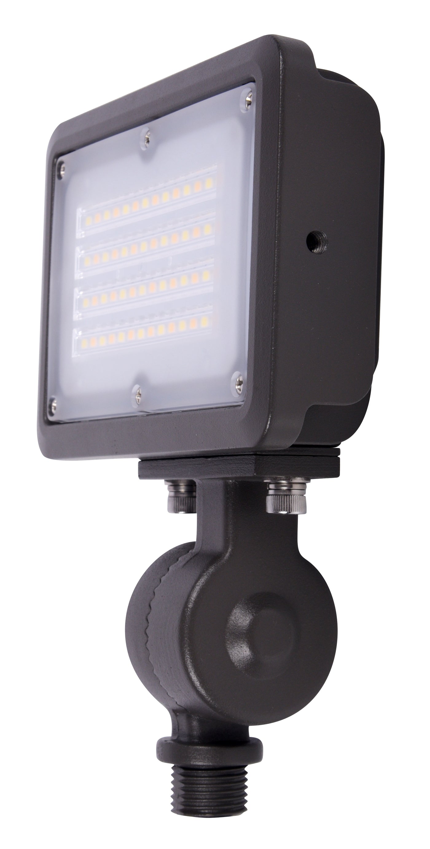 7x7 LED Flood Light With Yoke Mount and Photocell, 15W, 1950 Lumens, 120-277V, CCT Selectable:3000K/4000K/5000K