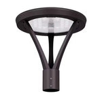 LED Post Top Light, 12,000 Lumen Max, Wattage and CCT Selectable, 120-277V, Bronze, Black or White Finish