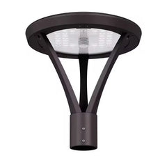 LED Post Top Light, 7200 Lumen Max, Wattage and CCT Selectable, 120-277V, Bronze, Black or White Finish