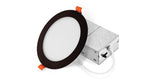 6" LED Round Wafer Recessed Mini Panel, 15W, CCT Adjustable, 120V, Black or White