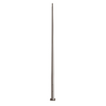 Quick Ship - 30 Foot Round Tapered Anchor Based Aluminum Light Pole, Dark Natural Aluminum Finish