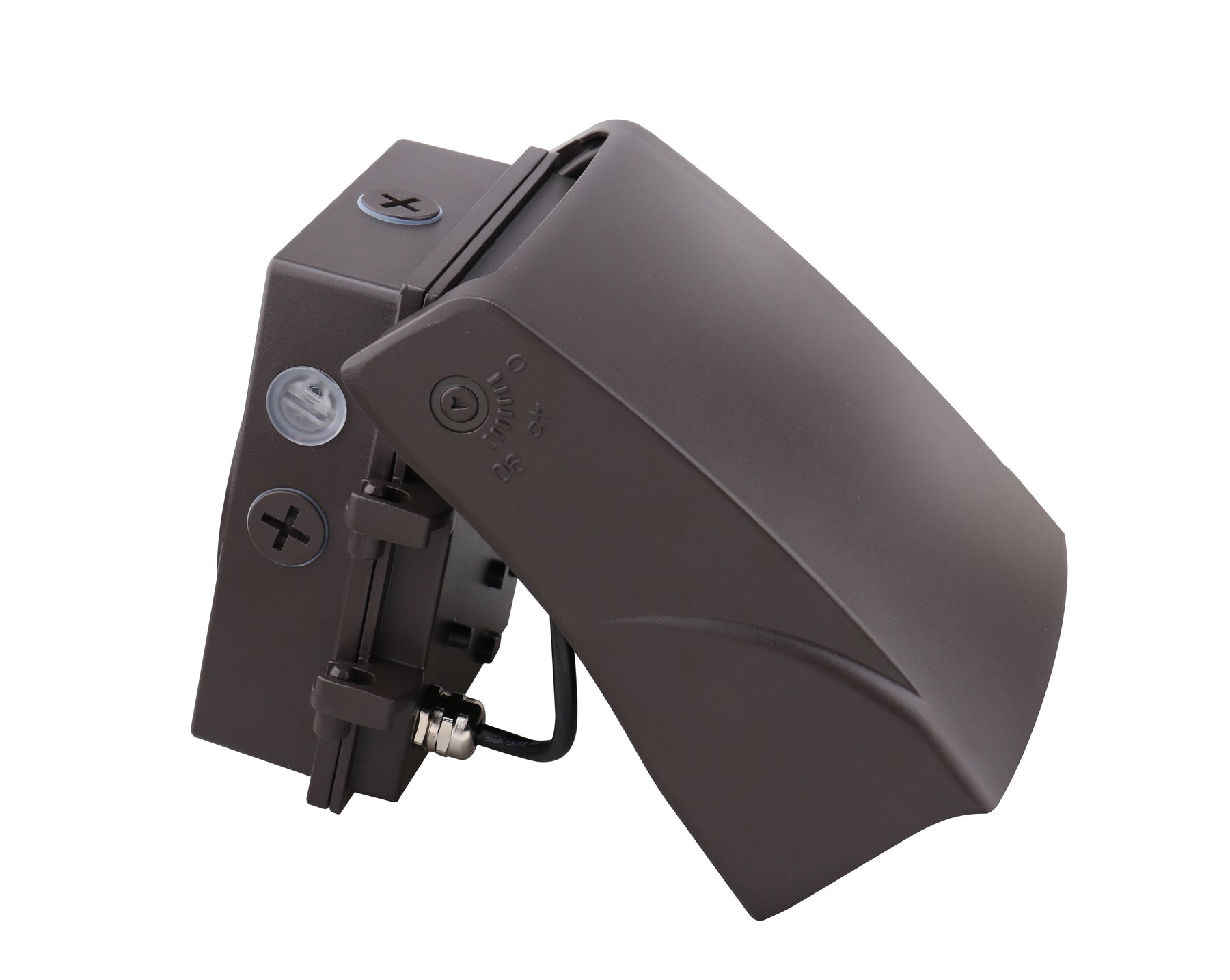 LED Adjustable Wall Pack, 4050 Lumen Max, Wattage and CCT Selectable, Integrated Photocell, 120-277V, Bronze Finish