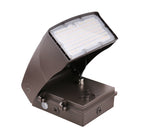 LED Adjustable Wall Pack, 7000 Lumen Max, Wattage and CCT Selectable, Integrated Photocell, 120-277V, Bronze Finish