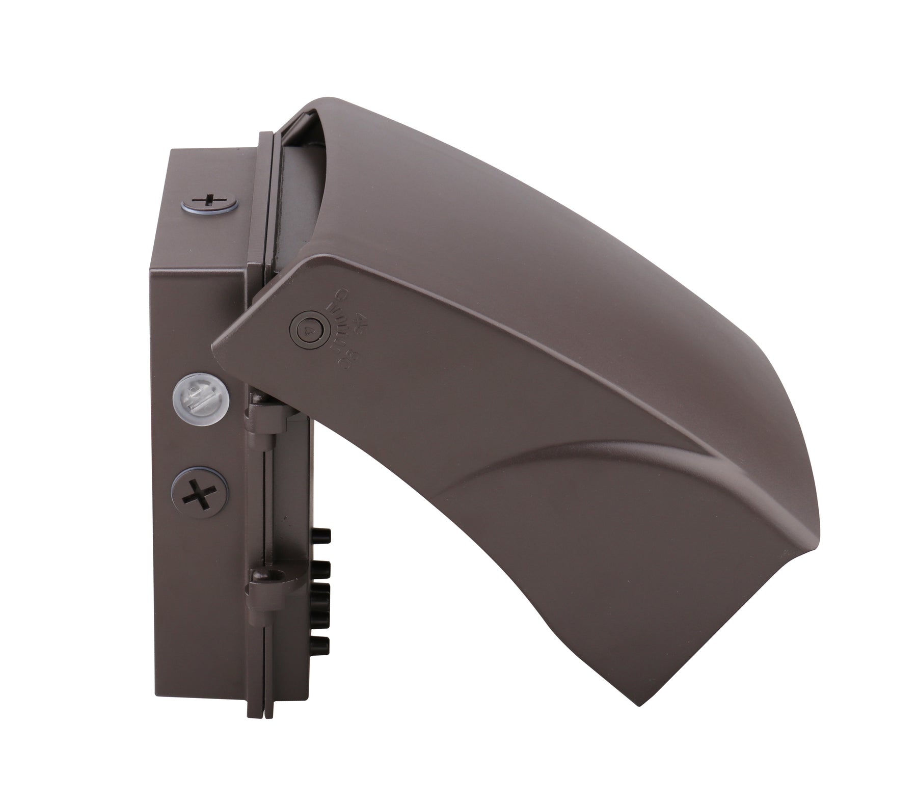 LED Adjustable Wall Pack, 7000 Lumen Max, Wattage and CCT Selectable, Integrated Photocell, 120-277V, Bronze Finish