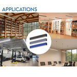 4 FT LED Direct/Indirect Suspended Acoustic Linear Fixture, 5500 Lumen Max, Wattage and CCT Selectable, 120-277V, Dark Gray, Gray, or Royal Blue Finish