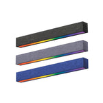 4FT LED RGBW Acoustic Linear Fixture, 4800 Lumen Max, 40W, CCT Selectable, 120-277V, Dark Gray, Gray, or Royal Blue Finish