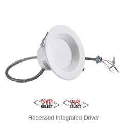 Advanta LED 8 Inch Recessed Downlight, 2,600 Lumens, Wattage Selectable: 16.5W/23W/29W, CCT Selectable: 3000K/4000K/5000K, 120-277V
