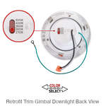 Aviva 5/6 Inch LED Gimble Down Light Retrofit, 1,160 Lumens, 11W, 120V, CCT Selectable: 2700K/3000K/3500K/4000K/5000K
