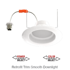 Aviva 5/6 Inch LED Down Light Retrofit, 1,260 Lumens, Wattage Selectable 8W/10W/14W, 120V, CCT Selectable: 2700K/3000K/3500K/4000K/5000K