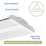 Oslo Compact Linear High Bay Fixture, 23,100 Lumen Max, Wattage and CCT Selectable, 120-277V, TAA Compliant