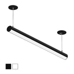 8 FT LED Suspended Linear Fixture G2, 9600 Lumen Max, 80W, CCT Selectable, 120-277V, White or Black Finish