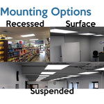 2 x 4 Foot Back Lit LED Flat Panel, 6250 Lumen Max, Selectable Wattage and CCT, Dimmable, 120-277V