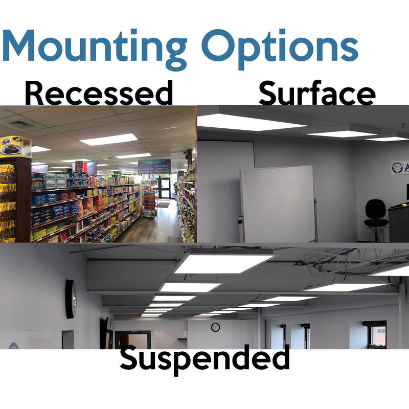 2 x 4 Foot Back Lit LED Flat Panel, 6250 Lumen Max, Selectable Wattage and CCT, Dimmable, 120-277V