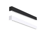 4 FT LED Louver Direct/Indirect Suspended Linear Fixture, 6900 Lumen Max, Wattage and CCT Selectable, 120-277V, Black or White