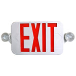 Low Profile LED Exit and Emergency Thermoplastic Combo, Red/Green