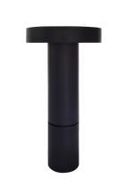 Black 2 inch led adjustable architectural cylinder light with flat top and side slit for customizable illumination