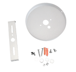 White circular ceiling light fixture mounting plate with bracket and hardware kit for led adjustable architectural cylinder light