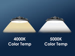 LED UFO High Bay, 35,000 Lumen Max, Wattage and CCT Selectable, 120-277V, White or Black