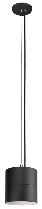 6" LED Cylinder Light Fixture, 4400 Lumens, Wattage Selectable, 2700K, 3000K, 3500K, or 4000K, 120-277V, Black Finish, Trim Options