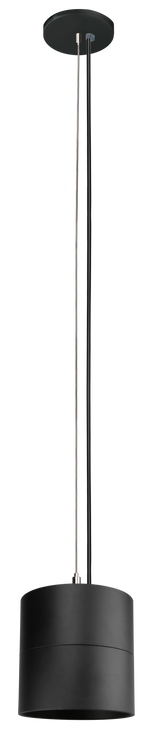 6" LED Cylinder Light Fixture, 4400 Lumens, Wattage Selectable, 2700K, 3000K, 3500K, or 4000K, 120-277V, Black Finish, Trim Options