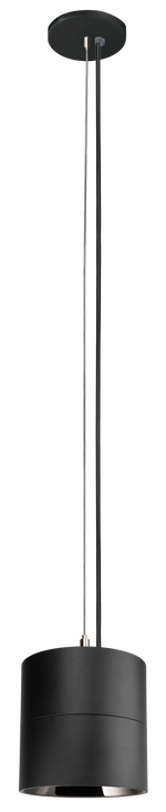 4" LED Cylinder Light Fixture, 2500 Lumens, Wattage Selectable, 2700K, 3000K, 3500K, or 4000K, 120-277V, Black Finish, Trim Options