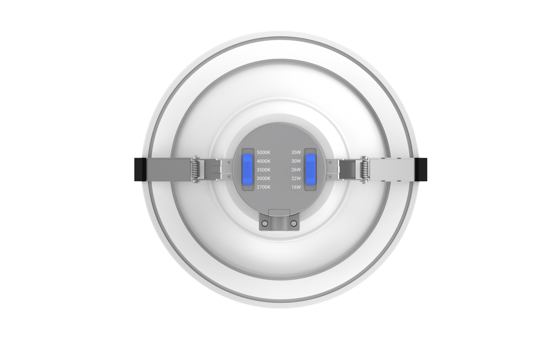 8" LED Round Commercial Downlight, 4200 Lumen Max, Wattage & CCT Selectable, 120-277V