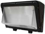 LED Traditional Wall Pack, 6348 Lumen Max, Wattage and CCT Selectable, 120-277V, Tempered Glass Lens