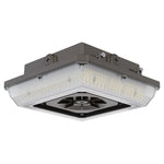 LED Square Canopy Light, Wattage and CCT Selectable, 13,050 Lumens Max, 120-277V, White or Bronze Finish