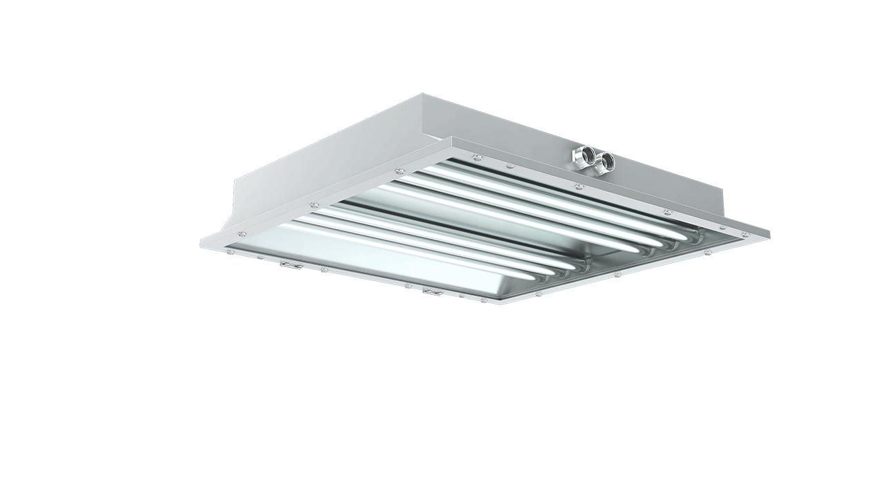 LED Hazardous Location Paint Booth Light, Class 1 Division 2, 5600-11200 Lumens, 40W, 60W or 80W, 100-277V
