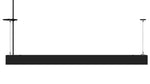 4FT LED Up/Down Suspended Linear Light, 5400 Lumen Max, Wattage and CCT Selectable, 120-277V, Black or White Finish