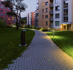 LED Bollard Light, 3200 Lumen Max, Wattage and CCT Selectable, 120-277V, Dark Bronze, White or Black