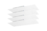 4PK 1X4 LED Flat Panel, 5400 Lumen Max, Wattage and CCT Tunable, 120-277V, Sensor Ready
