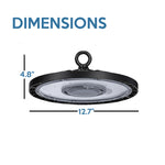 2PK LED UFO High Bay, 28,000 Lumens, 200 Watt, 5000K, Comparable to 400+ Watt Fixture, 120-277V