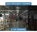 Condor Premium 4FT LED Linear High Bay Fixture, 400 Watt, 54,000 Lumens, CCT Selectable 4000K/5000K, Equal to 10 Lamp 54W T5, or 1000 Watt MH