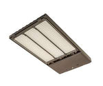 Led area parking light with 50,780 lumen max in sleek metallic housing and three rows of bright white leds