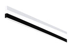 8 FT LED Direct/Indirect Suspended Linear Fixture, 2" Wide, 9200 Lumen Max, Wattage and CCT Selectable, 120-277V, White or Black Finish