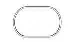 12FT Oval LED Direct/Indirect Pendant Light, 2" Wide, 42,800 Lumen Max, Wattage and CCT Selectable, 120-277V, White or Black Finish